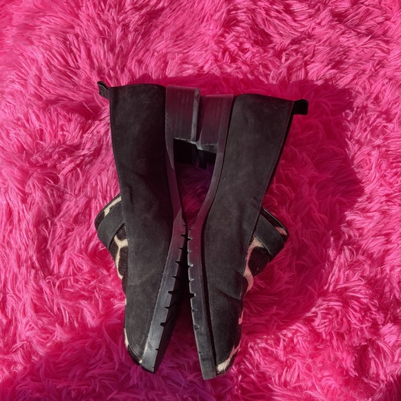 Donald J Pliner calf hair cow print buckle loafers size 9.5 - Picture 5 of 9